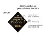 Personalisierter Niedlicher Absolventenhut Plüsch Teddybär mit Namen und Uni-Wappen Schule Abschluss Geschenk für Kinder Absolventen der Klasse 2026