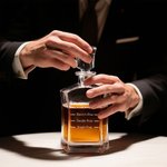 Personalized Pour Lines Name Hexagonal Decanter 2 Whiskey Glasses Set with Wooden Storage Box Birthday Anniversary Gift for Men Whiskey Lovers