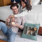 Personalisierte Multi-Color-Foto werfen Kissenbezug mit Namen Hochzeit Valentinstag Geschenk für Paar