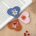 Personalisierte Kristall Geburt Blume PU Leder Herz Ecke Lesezeichen mit Namen Lesen Geburtstag Geschenk für Buchliebhaber Bücherwürmer