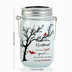 Personalisierte Memorial Tree Cardinal Glowing Mason Jar mit Nickname und Text Home Decor Sympathie Geschenk für den Verlust von Papa Mama