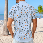 Personalised This Grandpa Belongs To Doodle Cute Line Cartoon Character Stylish Hawaiian Shirt with Name Father's Day Birthday Gift for Man Dad Family
