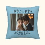 Personalisierte Multi-Color-Foto werfen Kissenbezug mit Namen Hochzeit Valentinstag Geschenk für Paar