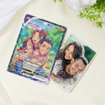 Personalisierte TCG Sammelkarte mit Foto als Anime-Illustration | Texte gestaltbar | Glitzer-Effekt | Jahrestag Geburtstag Hochzeit Geschenk für Paare