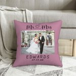 Personalisierte Multi-Color-Foto werfen Kissenbezug mit Namen Hochzeit Valentinstag Geschenk für Paar