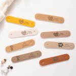 Etichette personalizzate in pelle con nome per prodotti fatti a mano e lavori a maglia - Regalo per artigiani creativi