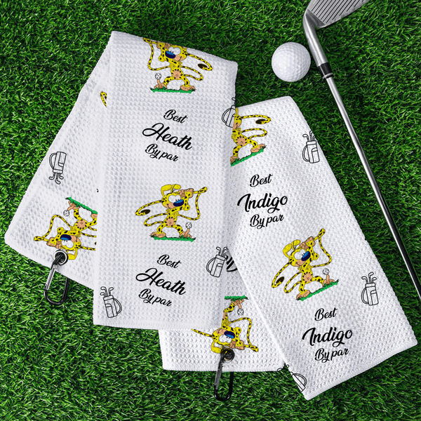 Personalised Cartoon Marsupilami Absorbent Golf Towel with Name and Hanging Clip  Birthday Gift for Golf Lovers | Callie × Marsupilami®