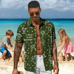 Personalised This Grandpa Belongs To Doodle Cute Line Cartoon Character Stylish Hawaiian Shirt with Name Father's Day Birthday Gift for Man Dad Family