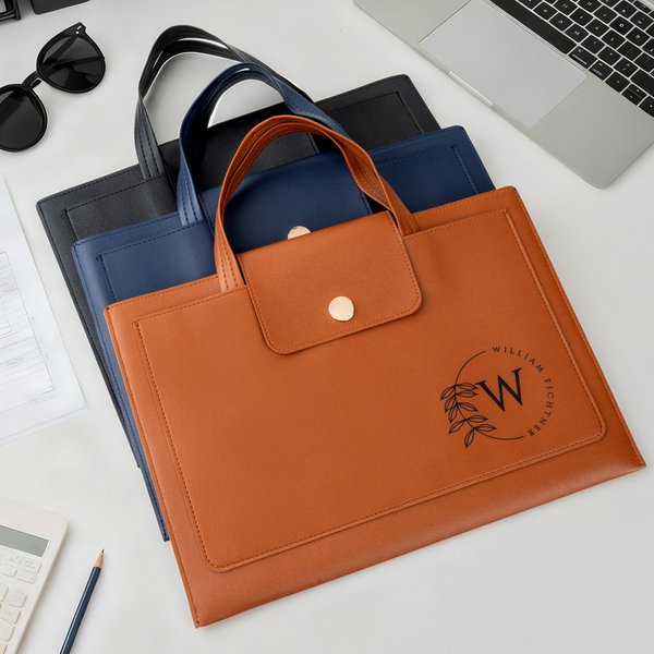 Henkilökohtainen Seppele Perhonen Perhonen Lion PU Nahka Salkku Alkuperäinen ja nimi Office Accessory Business Trip Lahja Työntekijöille kollegoille