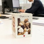 Ti voglio bene papà - Portapenne di mattoncini personalizzato con foto - ideale per festa del papà e San Valentino