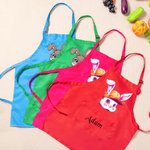 Tablier ajustable pour enfant avec nom et pochette Cadeau de Pâques pour garçons et filles