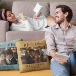 Personalisierte Multi-Color-Foto werfen Kissenbezug mit Namen Hochzeit Valentinstag Geschenk für Paar