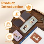 Personalised Cross Bible Book Cartoon Prayer Character PU Leather Magnetic Bookmark Clip with Name Birthday Gift for Bookworms