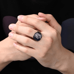 Personalized Heat-Activated Hidden Photo Sterling Silver Ring with Text Memorable Jewellery Birthday Anniversary Gift for Men Couple Family