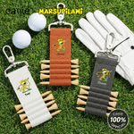 Personlig Marsupilami PU-läder Golf Tee Holder Bag Tag med namn och 5 st bambu tees Sportgåva för golfspelare | Callie × Marsupilami®