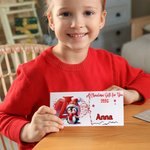 Spersonalizowany portfel na pieniądze z imieniem i nazwiskiem bałwana w czapce Mikołaja do przechowywania karty podarunkowej z gotówką, w tym bezpłatna koperta Idealny prezent świąteczny dla dzieci