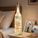Gepersonaliseerde Eucalyptus Tekst & Datum LED Nachtlampje Frosted Fles Lamp Valentijnsdag Verjaardag Huwelijkscadeau voor pasgetrouwden koppels