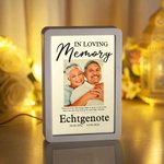 Gepersonaliseerde LED Spiegelnachtlampje Fotolijst met Bijnaam en Datum Herinneringsgeschenk en Troostgeschenk bij Verlies van een Dierbare