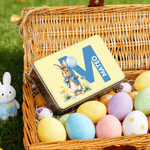 Personalisierte Multicolor niedlichen Ostern Kaninchen Initial Keks Zinn Aufbewahrungsbox mit Namen Ostern Party Geschenk für Jungen Mädchen