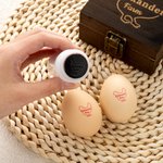 Silueta de gallina personalizada Sello para huevos con nombre Tinta alimentaria y caja de madera Regalo de cumpleaños Pascua para familia Granjero Criador