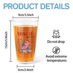Personalised Hugging Couple Lucky Bastard 16oz Glass Whisky Beer Mug with Names and Year Birthday Valentine's Day Anniversary Gift for Couple