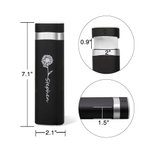 Pilulier Personnalisé avec Nom et Fleur de Naissance Porte-Pilule Hebdomadaire 7 Compartiments pour Vitamines Huiles de Poisson