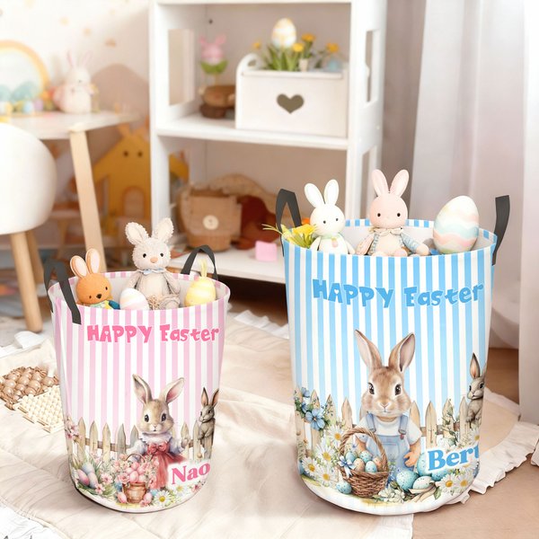 Personalisierte Peter Rabbit Ostern Baby Storage Basket mit Namen täglich Lagerung Ostern Geschenk für Neugeborene Kinder