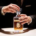 Personalisierte Foto Whiskey Dekanter mit Namen Vatertag Geburtstag Geschenk für Männer Whiskey-Liebhaber