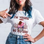 Spersonalizowana koszulka I Am Yours No Refund z imionami na walentynki i rocznicę dla pary