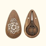 Tijeras personalizadas de estilo europeo con grabado caja magnética de madera regalo de cumpleaños y Día de la Madre para aficionados a la costura
