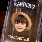 Personalisierte Foto Whiskey Dekanter mit Namen Vatertag Geburtstag Geschenk für Männer Whiskey-Liebhaber