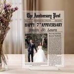 Personalisierte Der Jahrestag Post Foto Acryl Plaque mit Namen und Datum Home Decor Hochzeit Valentinstag Geschenk für Paar