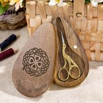 Tijeras personalizadas de estilo europeo con grabado caja magnética de madera regalo de cumpleaños y Día de la Madre para aficionados a la costura