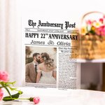 Personalisierte Der Jahrestag Post Foto Acryl Plaque mit Namen und Datum Home Decor Hochzeit Valentinstag Geschenk für Paar