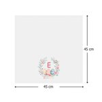 Personalisierte Ostereier-Design Serviette aus 100% Baumwolle mit Aquarell-Blumenkranz und Namen Tischdeko Ostern Geschenk für Kinder Familie