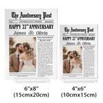 Personalisierte Der Jahrestag Post Foto Acryl Plaque mit Namen und Datum Home Decor Hochzeit Valentinstag Geschenk für Paar