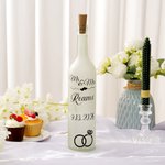 Personalized Mr Mrs Couple Rings LED Bottle Lamp with Last Name and Date Valentine's Day Wedding Engagement Gift for Couple Newlyweds