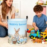 Cesta de Pascua Personalizada Peter Rabbit con Nombre Regalo de Pascua para Recién Nacidos Niños