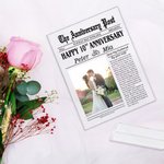 Personalisierte Der Jahrestag Post Foto Acryl Plaque mit Namen und Datum Home Decor Hochzeit Valentinstag Geschenk für Paar