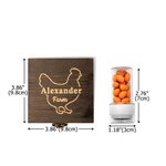 Silueta de gallina personalizada Sello para huevos con nombre Tinta alimentaria y caja de madera Regalo de cumpleaños Pascua para familia Granjero Criador