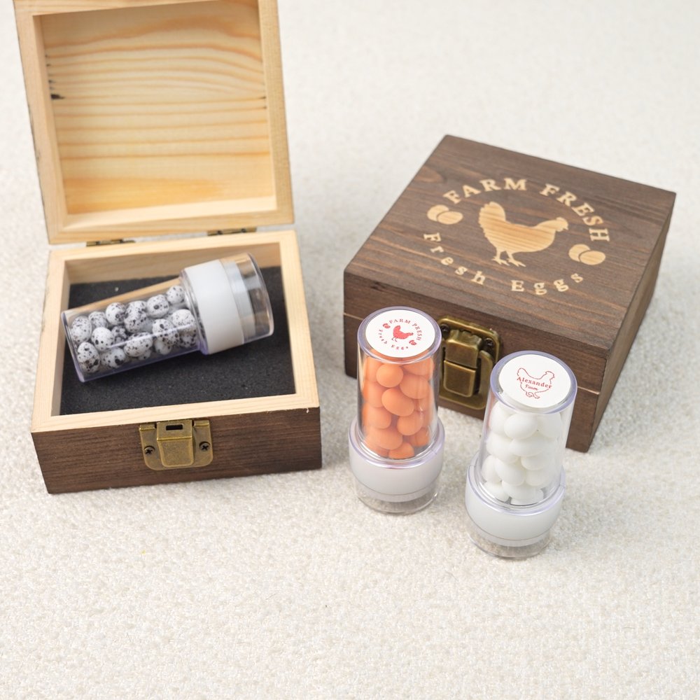 Personalized Hen Silhouette  Egg Safe Egg Stamp with Name Food Grade Ink and Wooden Box Birthday Easter Gift for Family Farmer Breeder 3