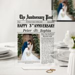 Personalisierte Der Jahrestag Post Foto Acryl Plaque mit Namen und Datum Home Decor Hochzeit Valentinstag Geschenk für Paar