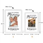 Gepersonaliseerde LED Spiegelnachtlampje Fotolijst met Bijnaam en Datum Herinneringsgeschenk en Troostgeschenk bij Verlies van een Dierbare