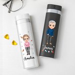 Personalized Cartoon Character Push-pull Food-grade Weekly Pill Organizer Box with Name Get Well Soon Birthday Travel Gift for Family Friends