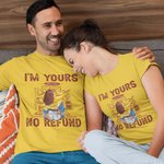 Spersonalizowana koszulka I Am Yours No Refund z imionami na walentynki i rocznicę dla pary