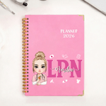 Personalisierte Cartoon-Charakter Krankenschwester Arzt 2026 Planer A5 Spiral Notebook mit wöchentlichen und monatlichen Planung Seiten täglichen Gebrauch Geschenk für Krankenschwestern Ärzte