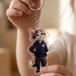 Llavero personalizado con foto de mascota de temática profesional Regalo de cumpleaños, adopción y aniversario para dueños de mascotas