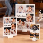 Personalised 1-5 Photos Stand Building Brick Puzzles with Text Room Decor Birthday Anniversary Gift for Couple Friend Family