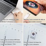Aimant de réfrigérateur personnalisé avec lecteur de musique photo miniature et nom de chanson chanteur - Cadeau Saint-Valentin pour famille couple
