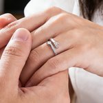 Personalized Hug Arm Sterling Silver Ring with Initial Dainty Jewellery Mother's Day Anniversary Gift for Couples